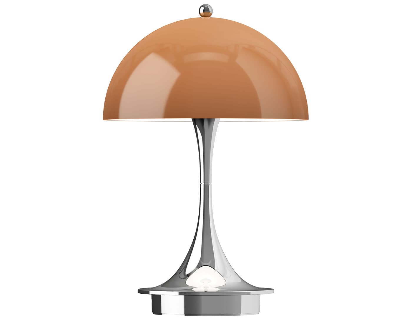 Panthella 160 Portable Table Lamp / opal brown / chrome