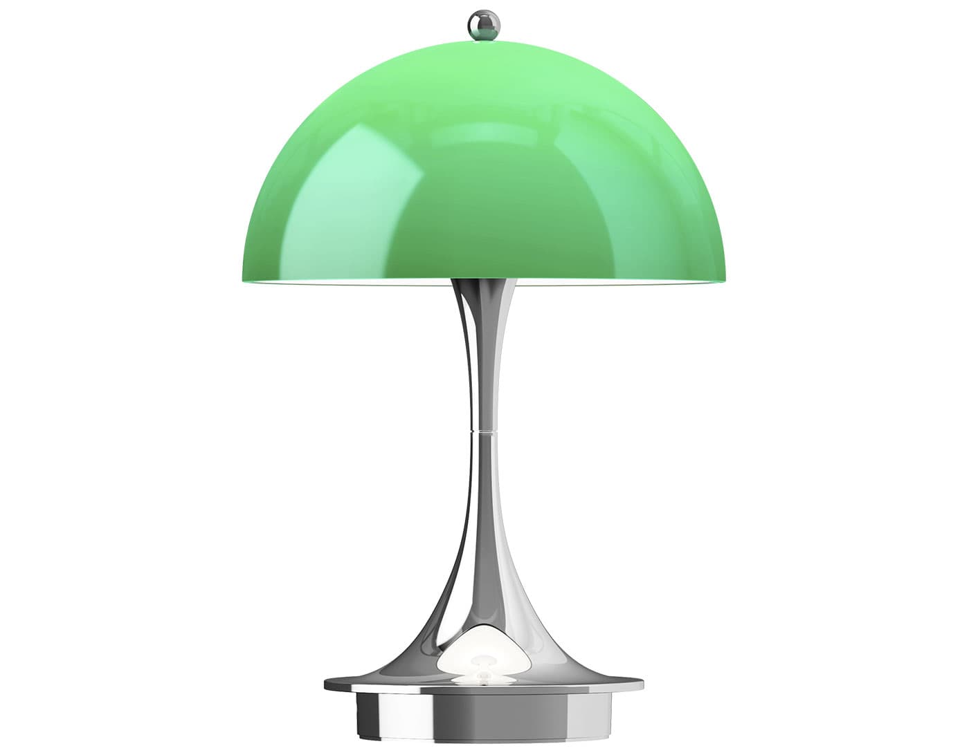 Panthella 160 Portable Table Lamp / opal green / chrome