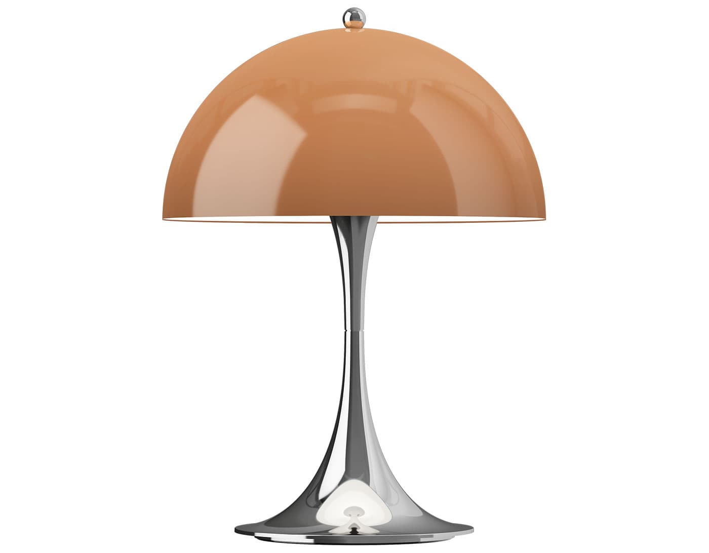 Panthella 250 Portable Table Lamp / opal brown / chrome