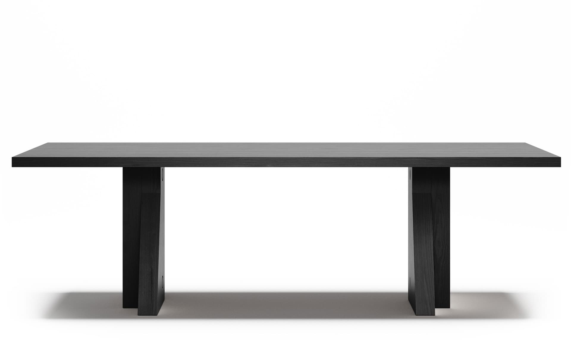 Elmyr Dining Table / 96" length - blackened ash
