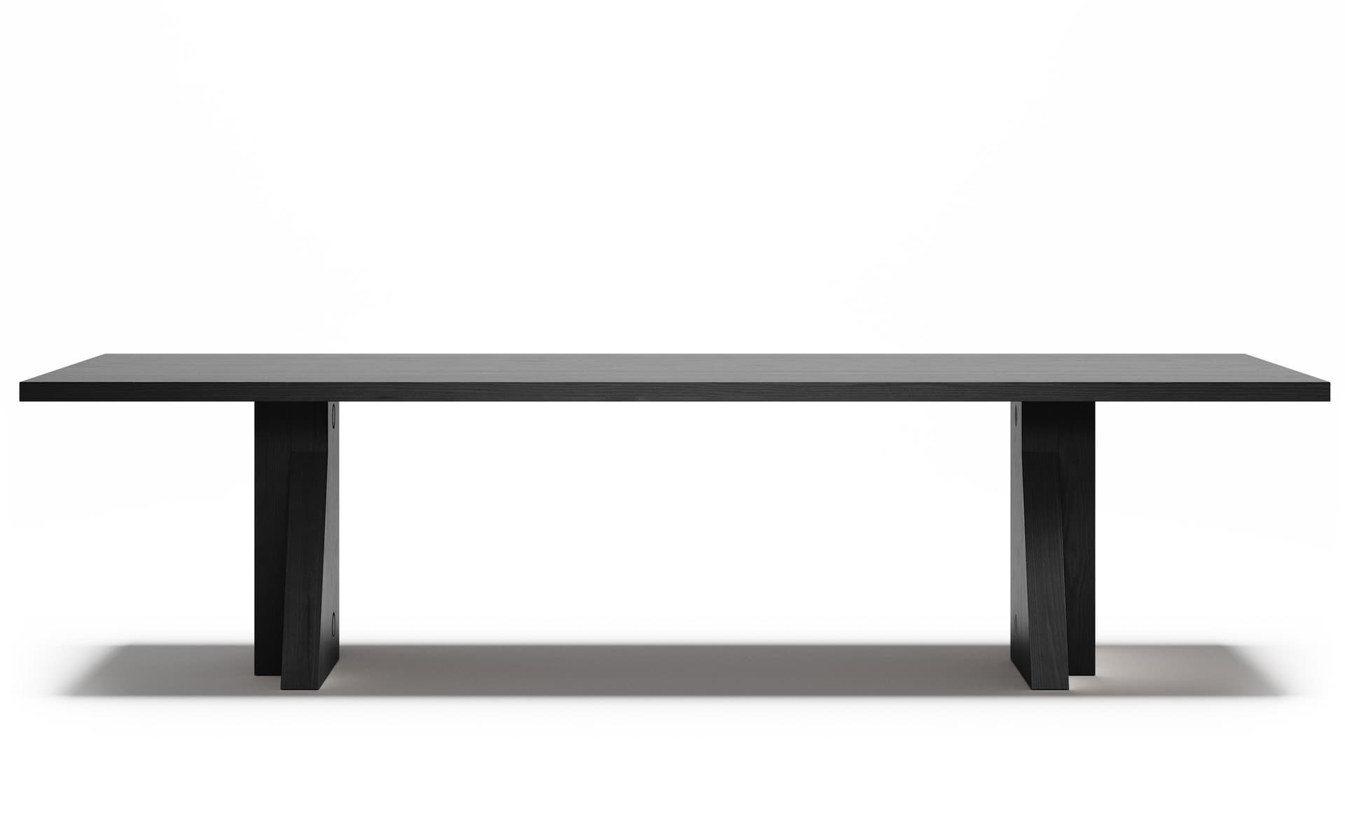 Elmyr Dining Table / 118" length - blackened ash