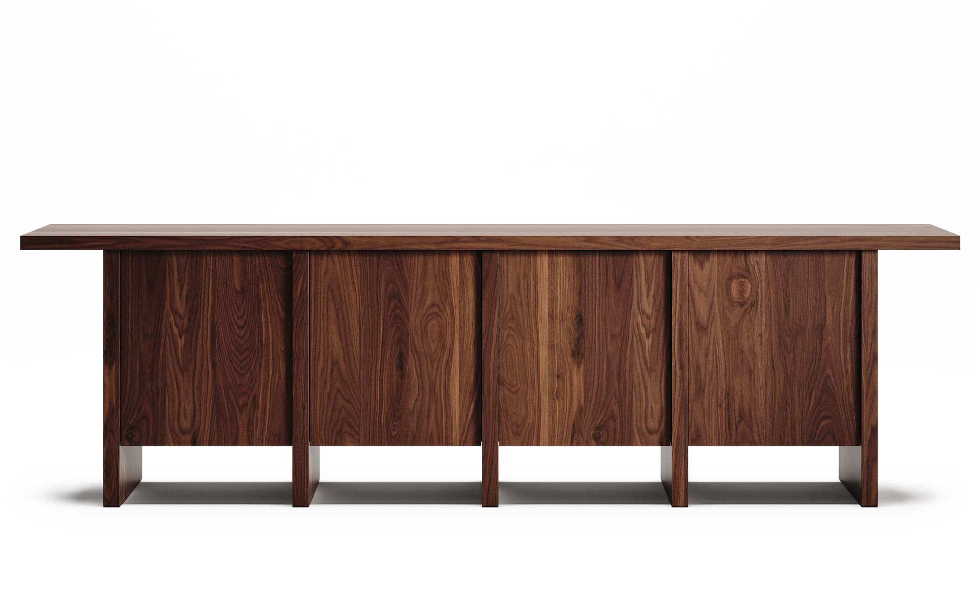 Edda Credenza / 4 door - natural walnut