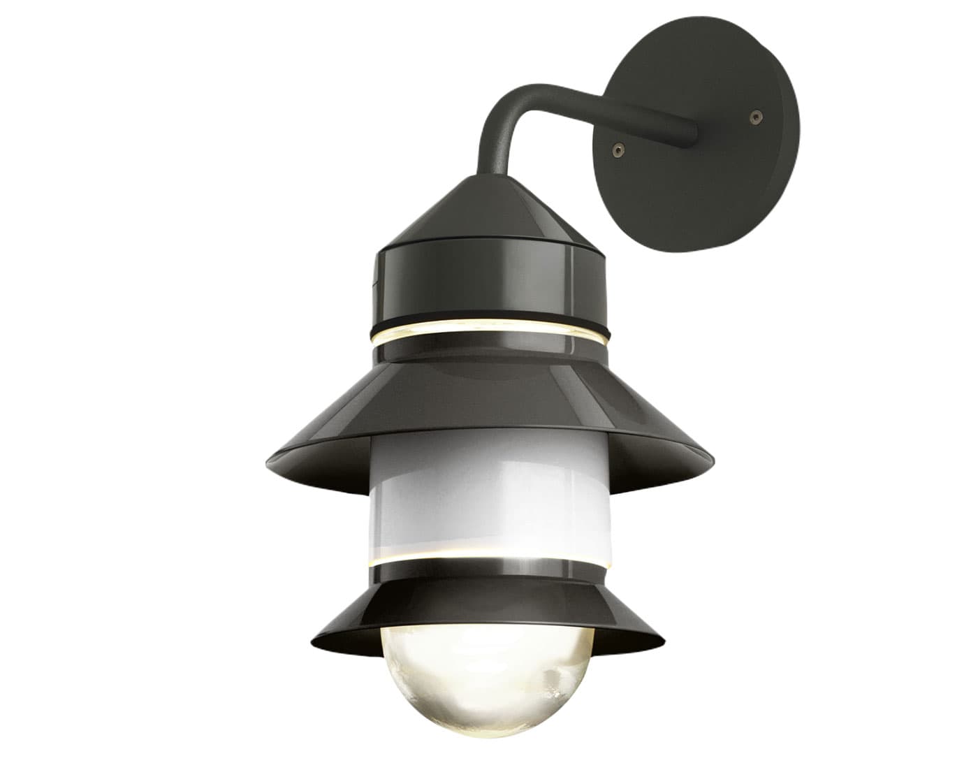 Santorini Fixed Stem Wall Fixture / grey