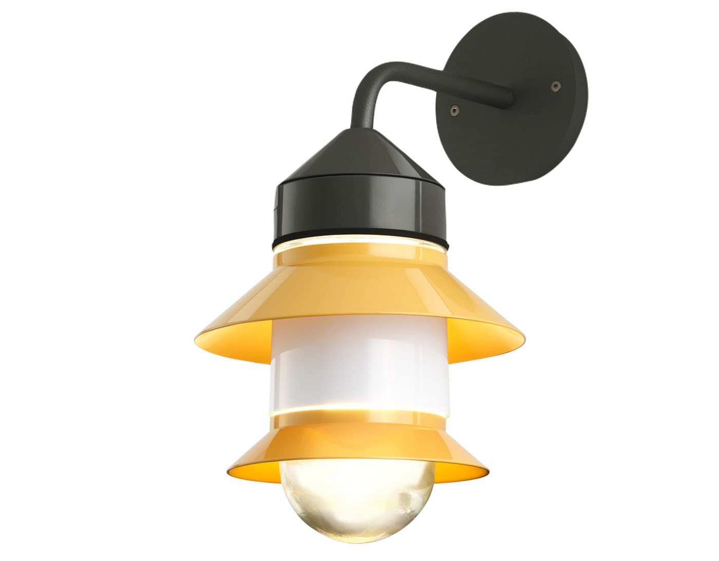 Santorini Fixed Stem Wall Fixture / mustard
