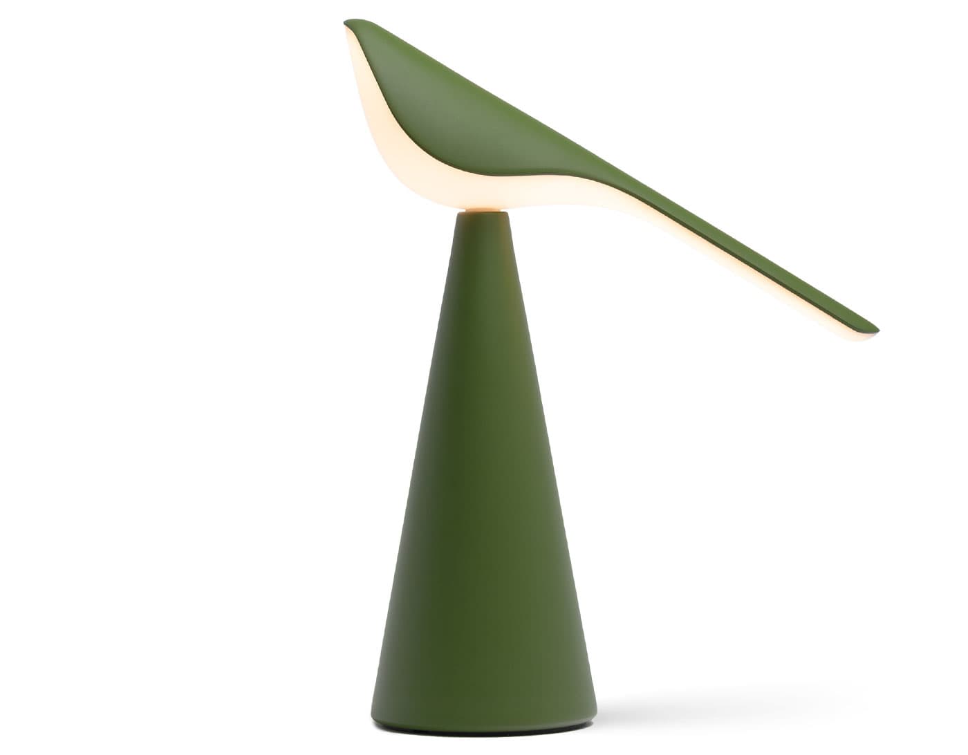 Tiki Table Lamp / matte olive green