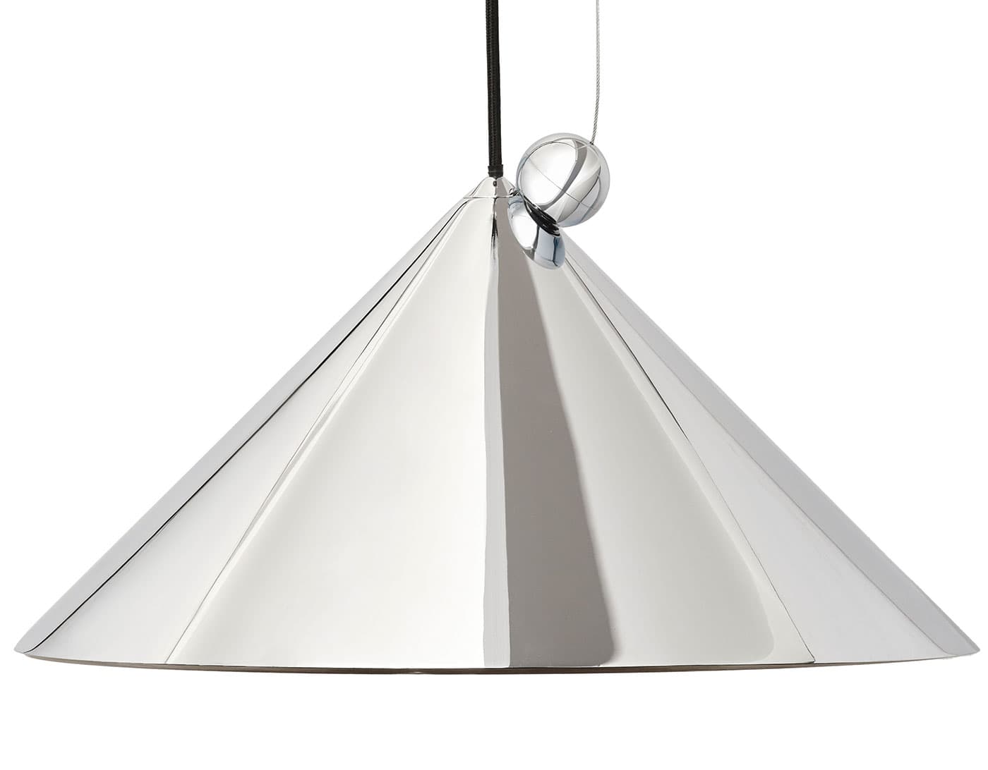 Pose Pendant / large, 16.9" - silver