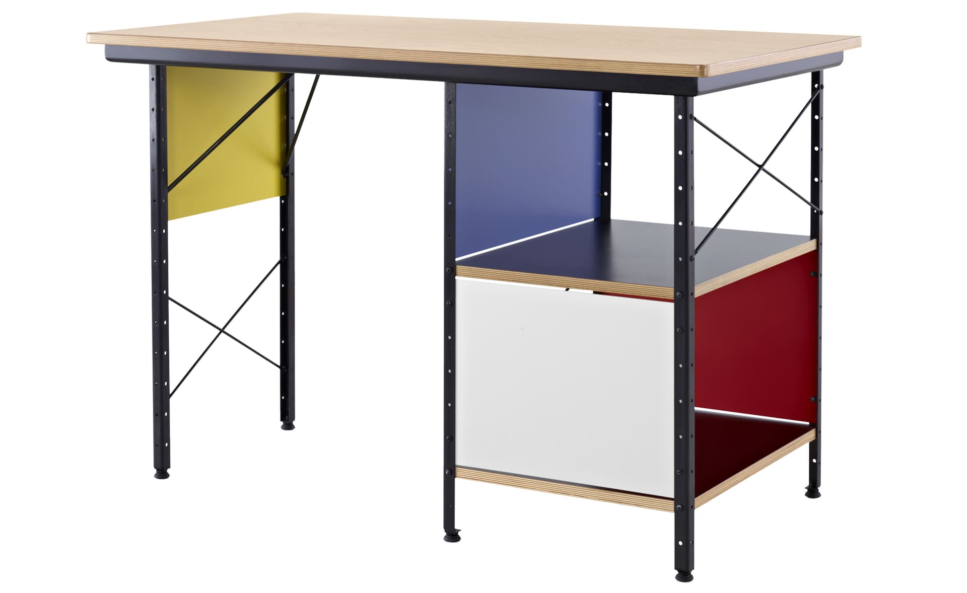 Eames Desk Unit with Open Storage / black / multi-color
