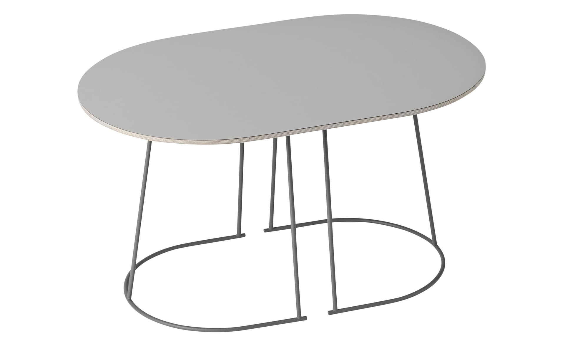 Airy Coffee Table / small - 26.8" x 17.3" / grey nanolaminate top / grey base