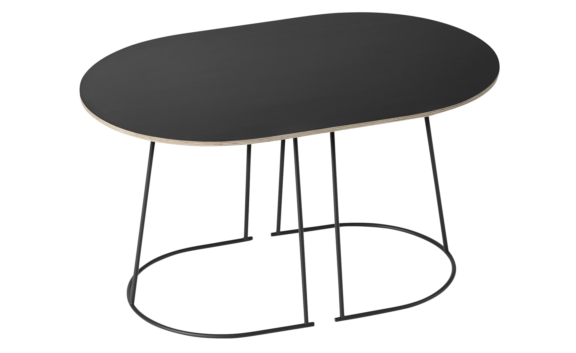Airy Coffee Table / small - 26.8" x 17.3" / black nanolaminate top / black base