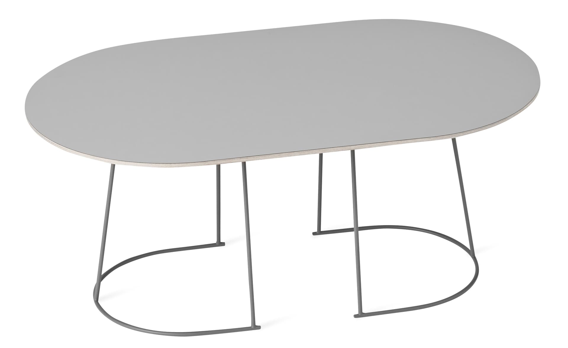 Airy Coffee Table / medium - 34.6" x 20.3" / grey nanolaminate top / grey base