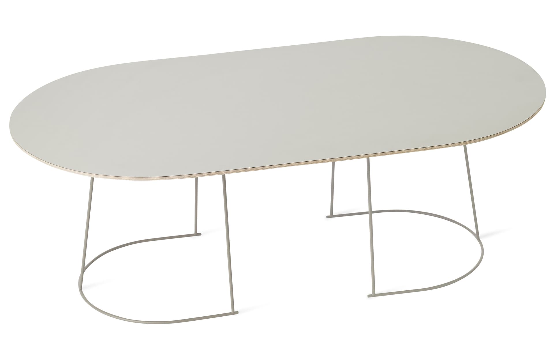 Airy Coffee Table / large - 47.2" x 25.6" / grey nanolaminate top / grey base