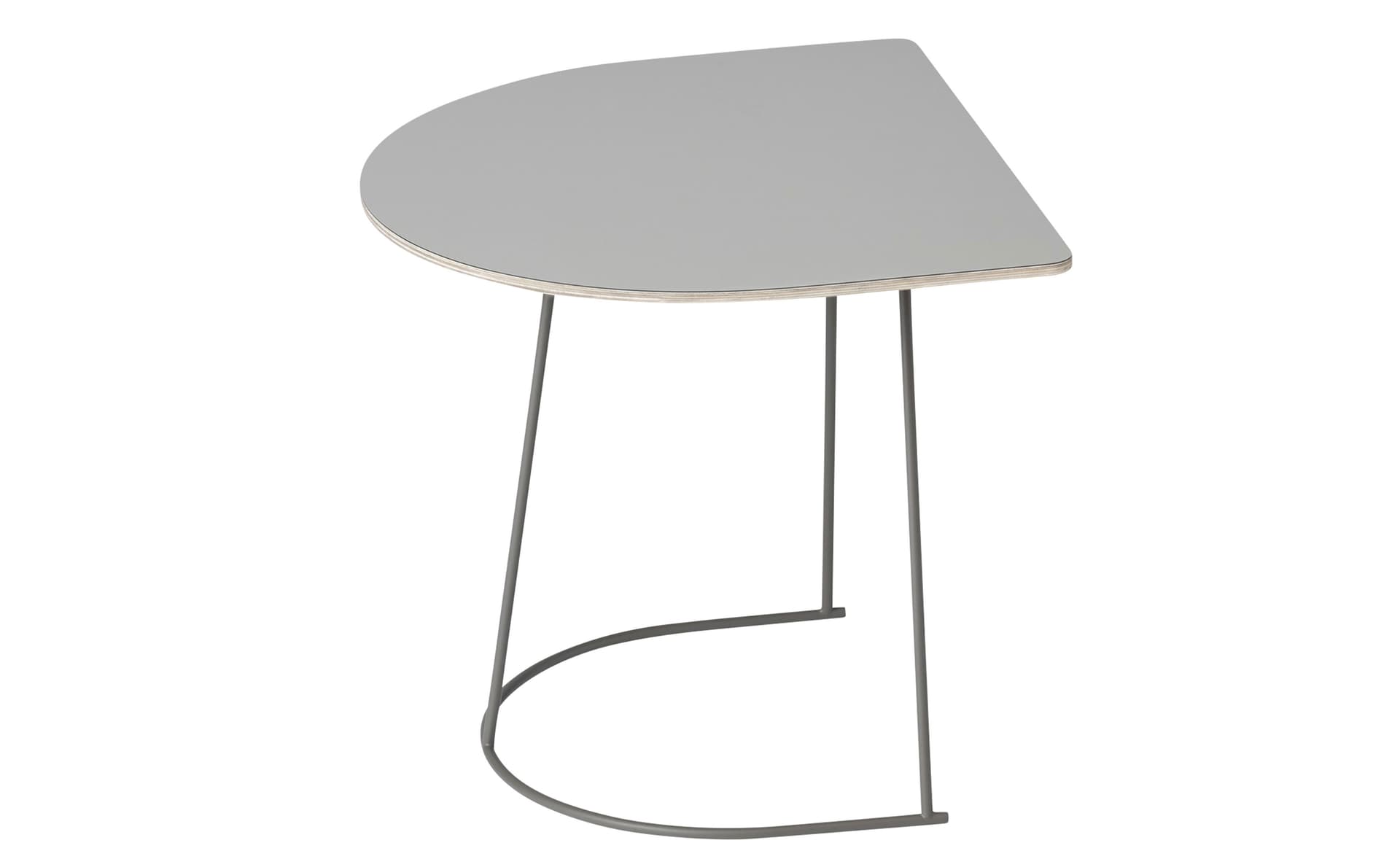 airy half size coffee table / grey nanolaminate top / grey base