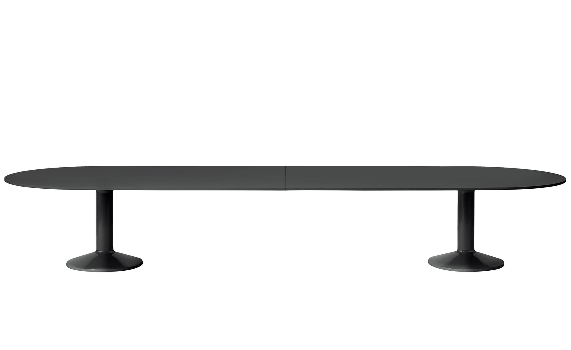 Midst Conference Table / 181.1" length / black linoleum top / black base