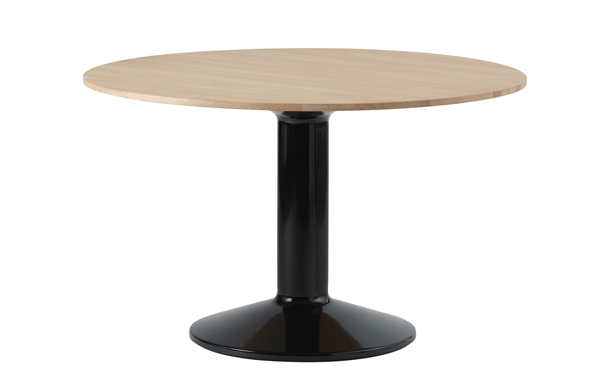 Midst Dining Table / 47.3" diameter - oiled oak top / black base
