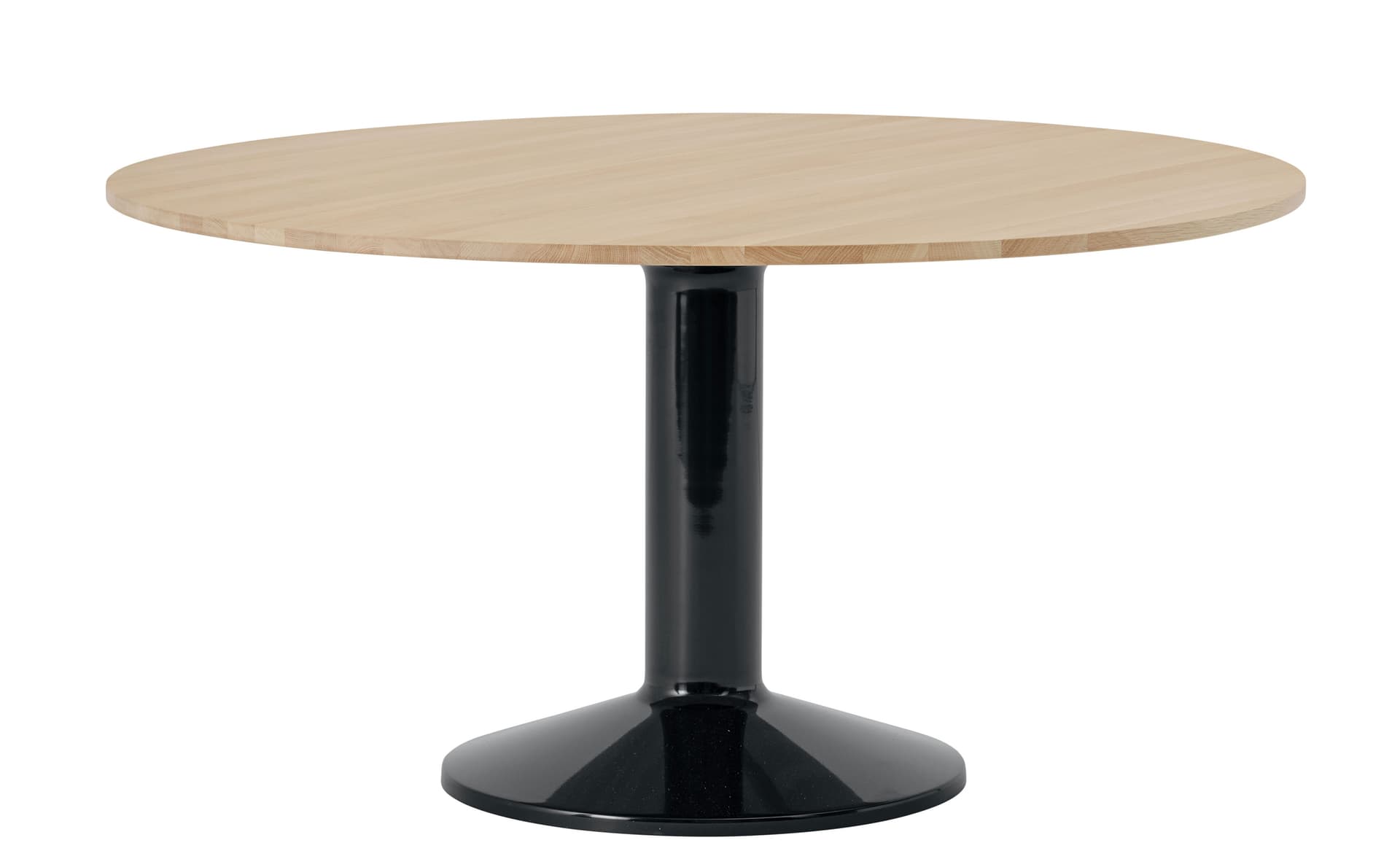 Midst Dining Table / 55.1" diameter - oiled oak top / black base