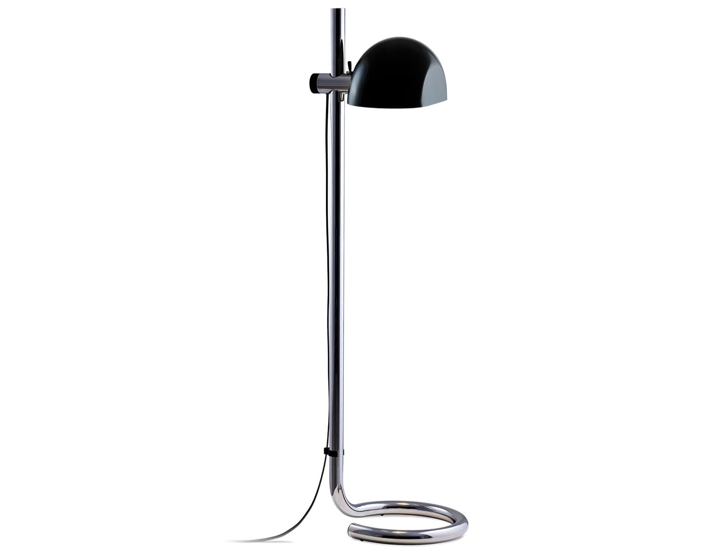 Lauro Floor Lamp / black shade / chrome base