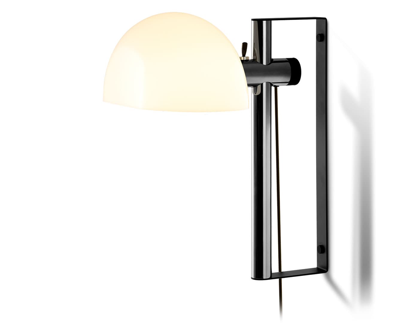 Lauro Wall Lamp / white shade / chrome base