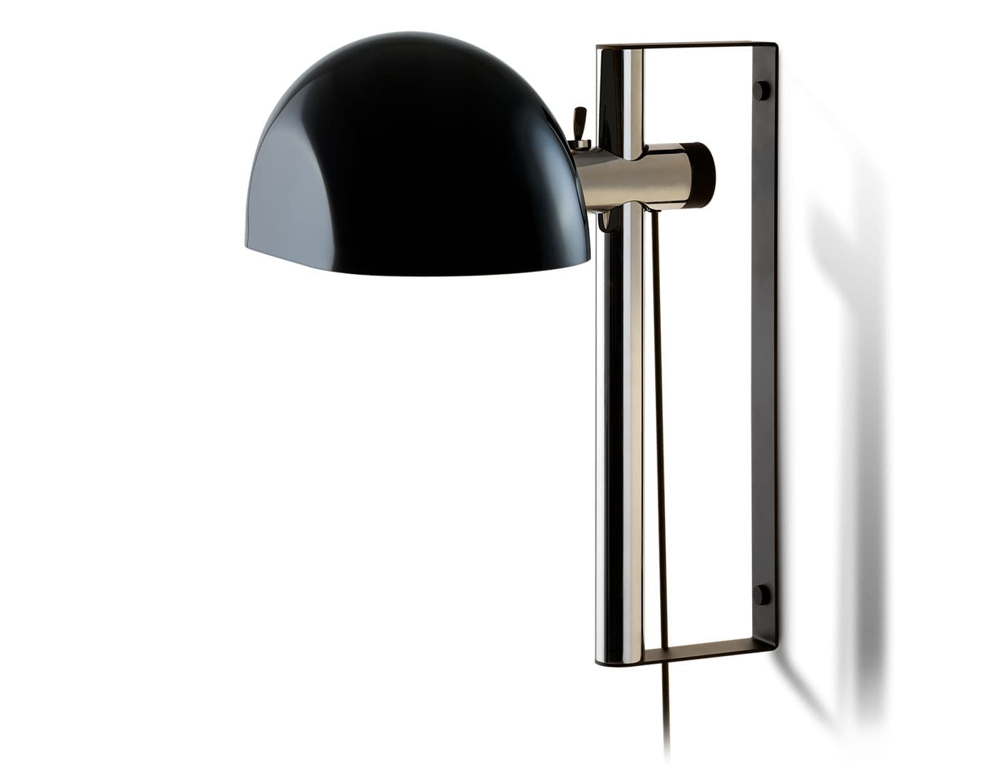 Lauro Wall Lamp / black shade / chrome base