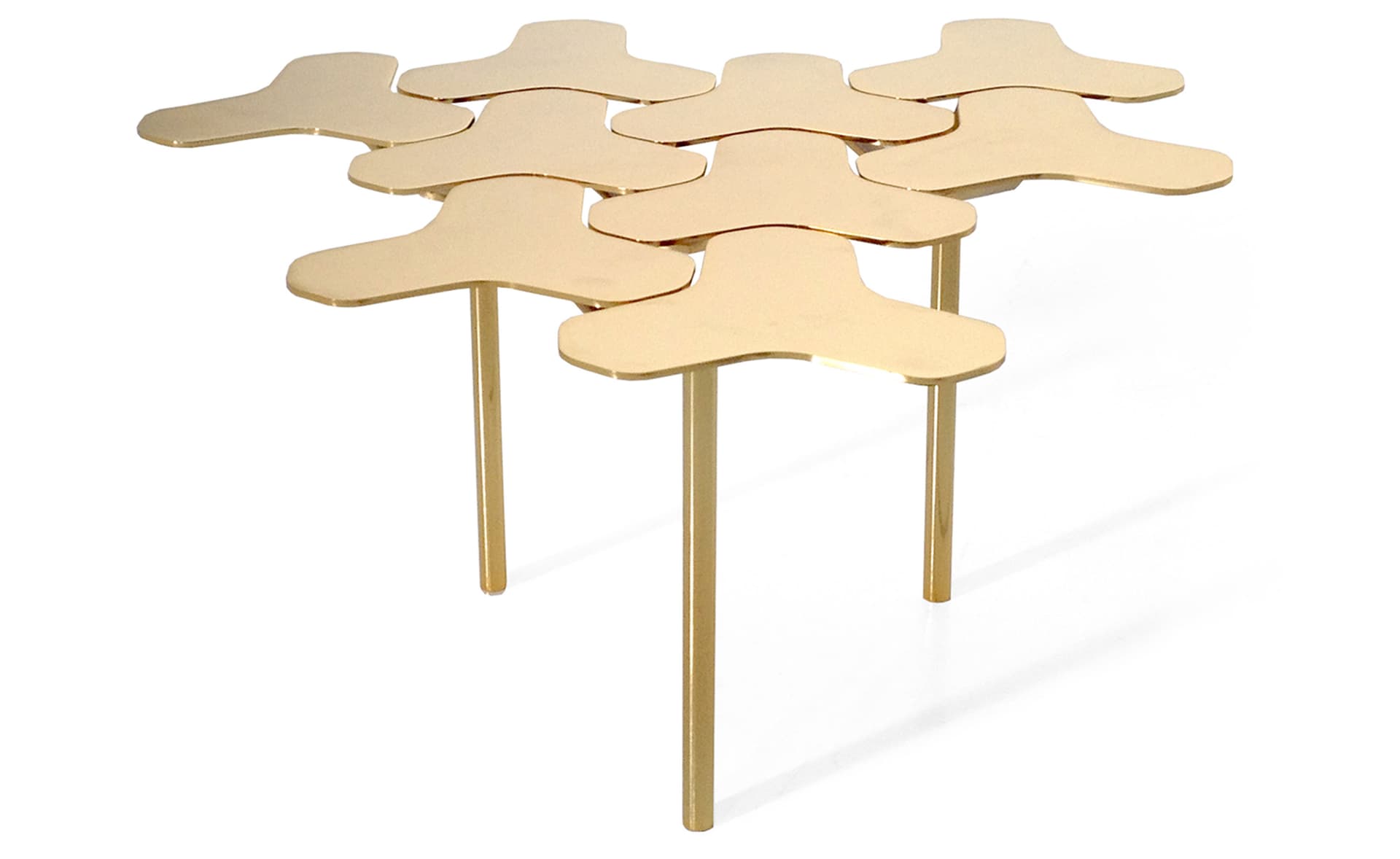 nanook table / polished chrome - gold