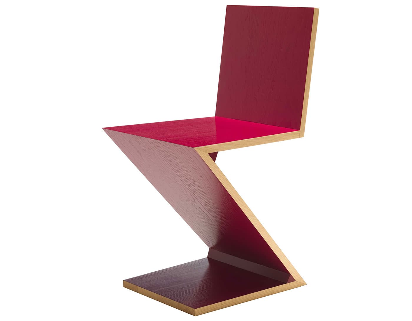 Zig Zig Chair / ashwood - red stained
