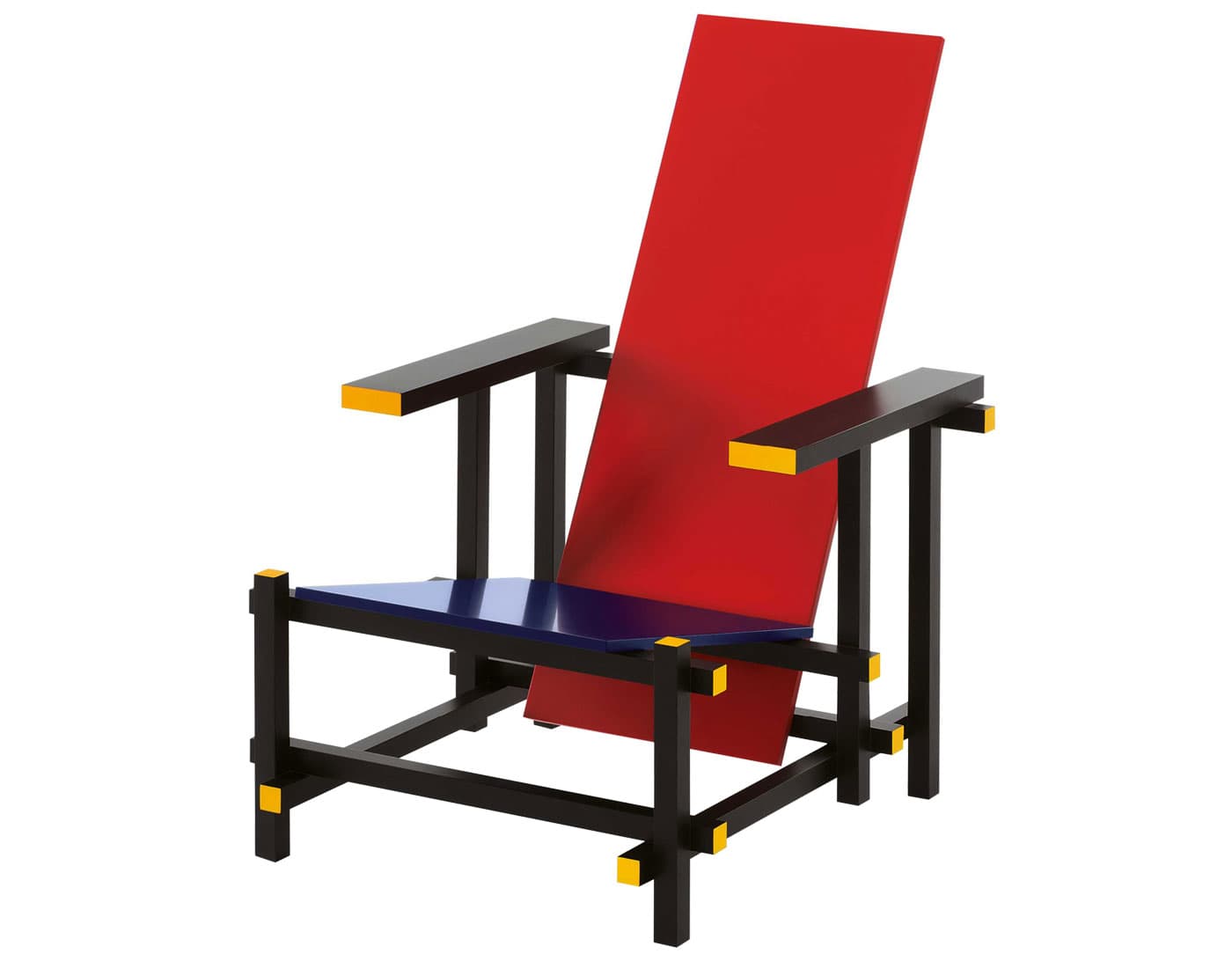 Red and Blue Chair / black frame, blue seat, red backrest - classic version