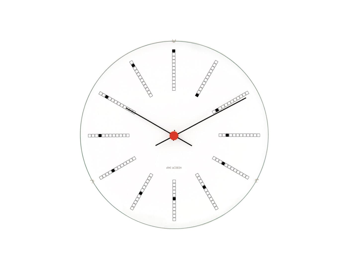 arne jacobsen banker's clock / medium - white clock face (8.3" diameter)