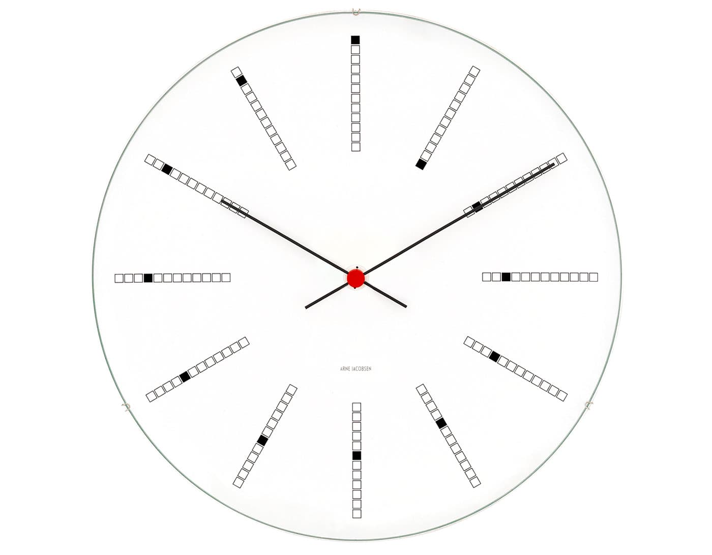 arne jacobsen banker's clock / large - white clock face (11.4" diameter)