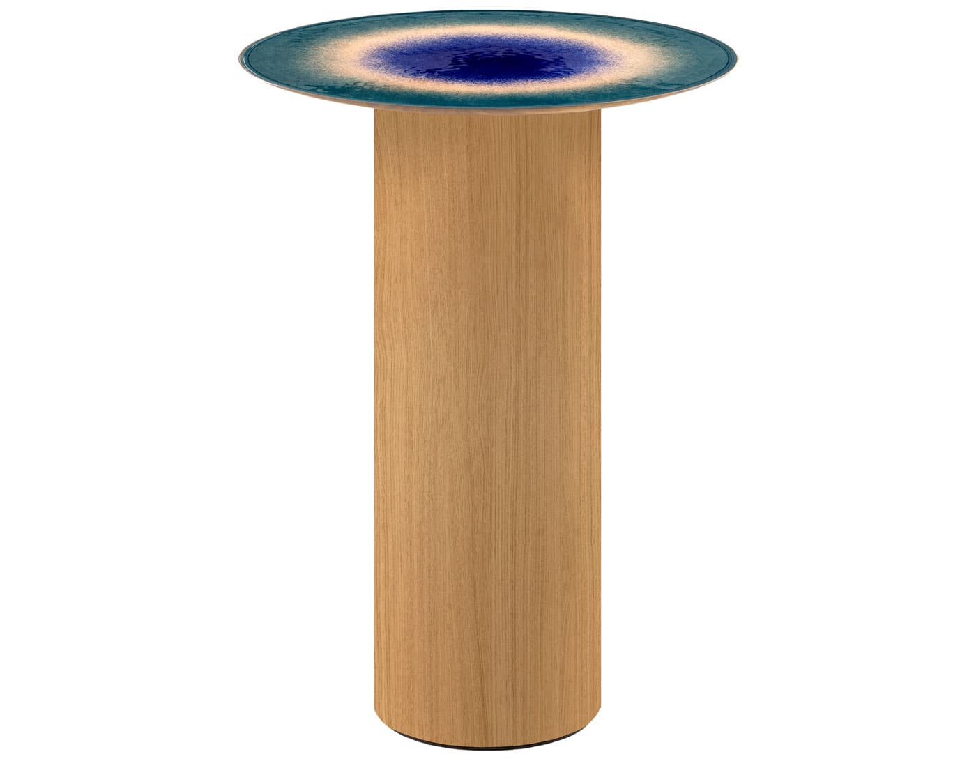 Mangiafuoco Side Table / oak / 13.75" diameter / 19" height - uranus