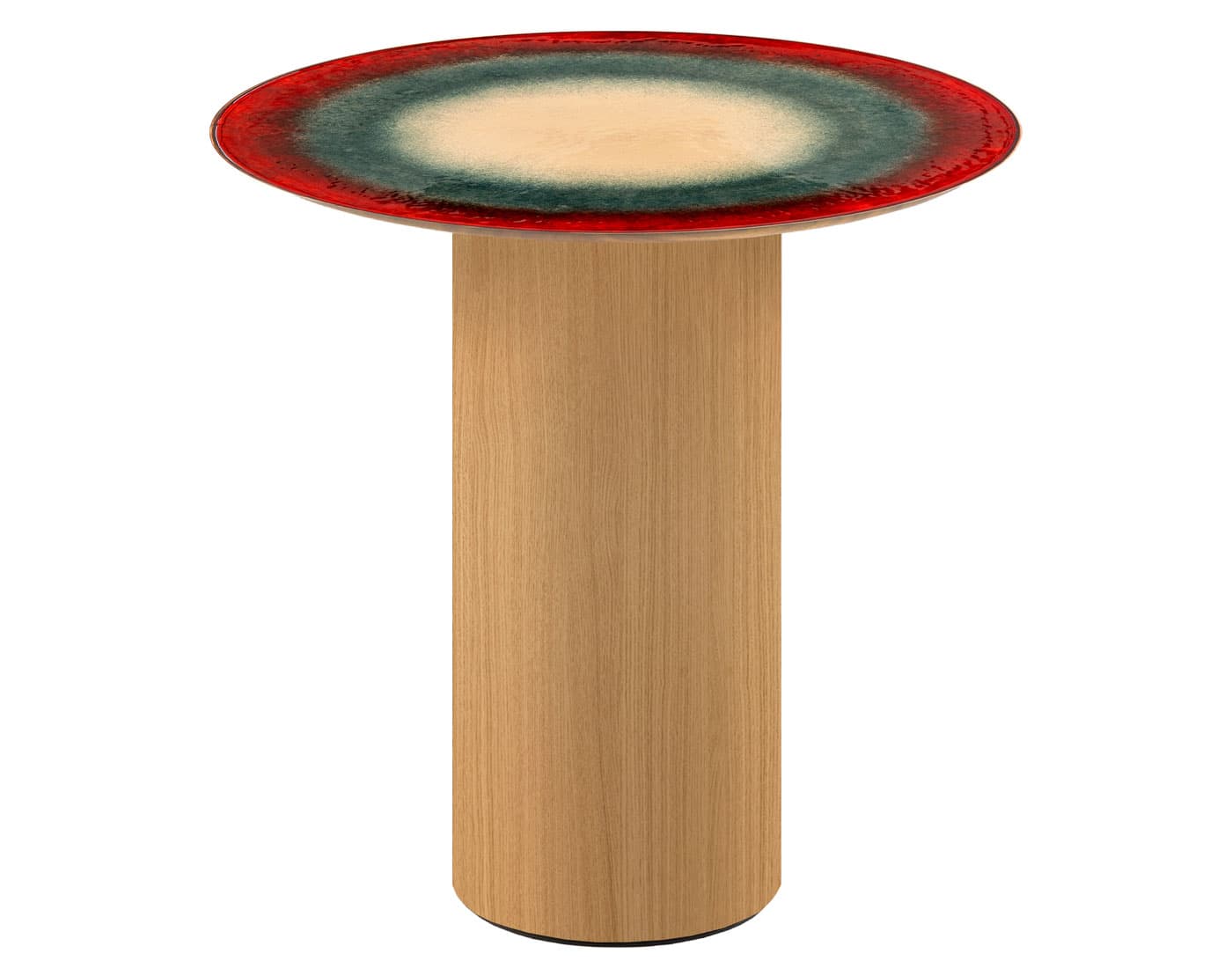 Mangiafuoco Side Table / oak / 17.75" diameter / 17" height - jupiter
