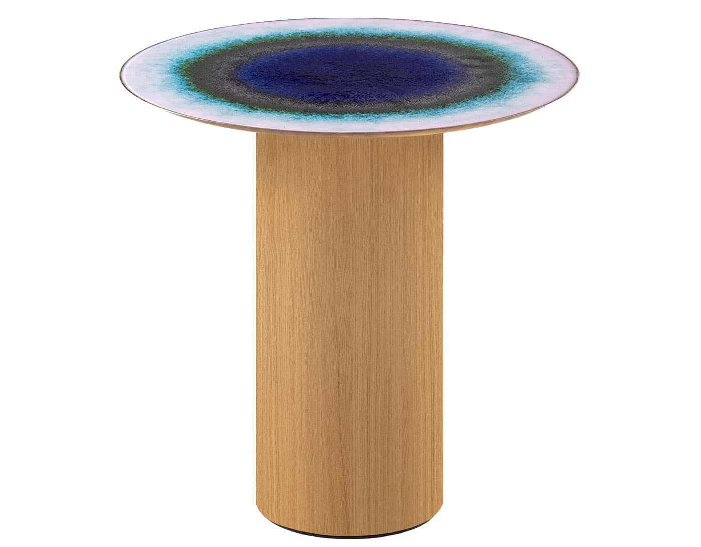 Mangiafuoco Side Table / oak / 17.75" diameter / 17" height - venus