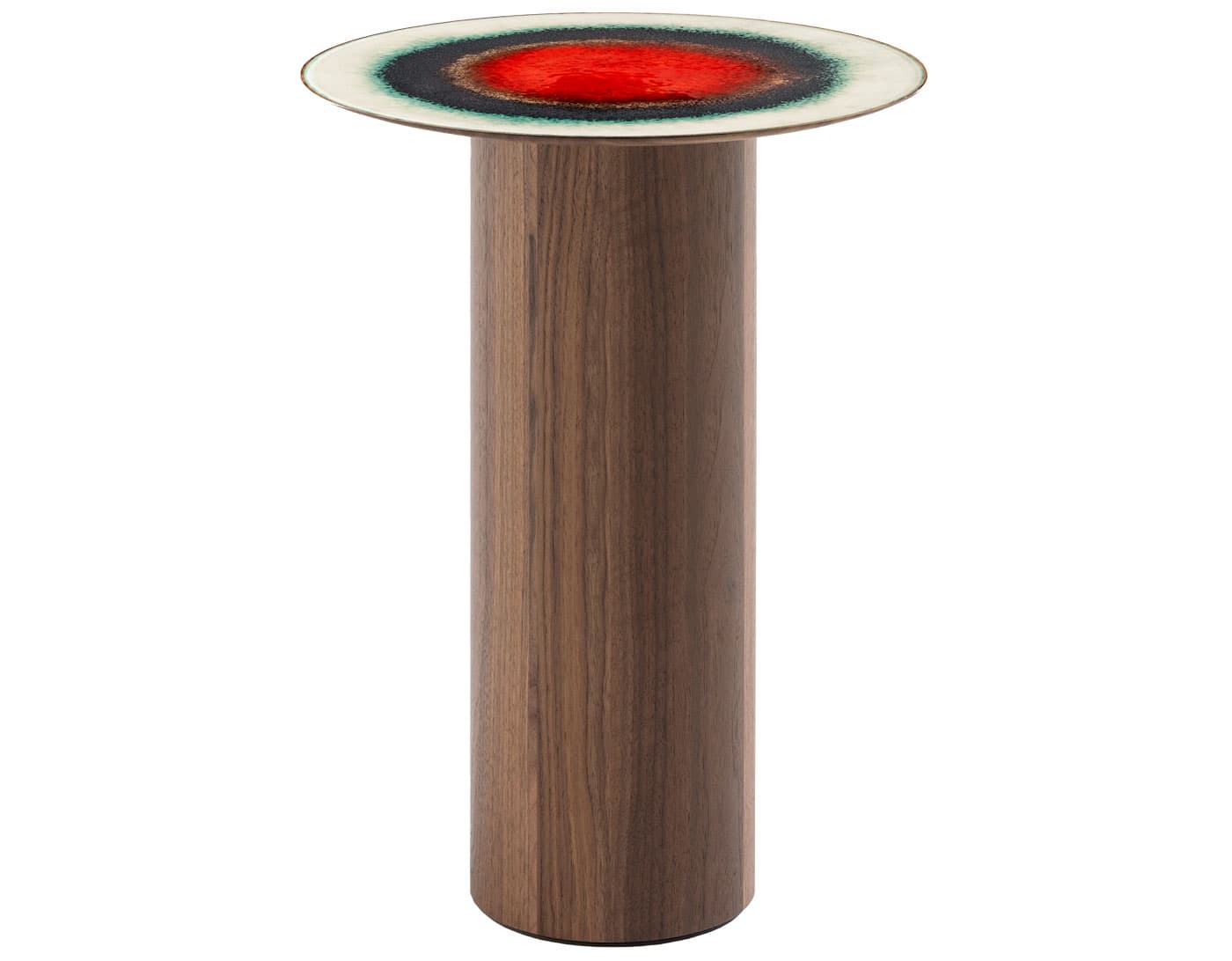 Mangiafuoco Side Table / canaletto walnut / 13.75" diameter / 19" height - mars