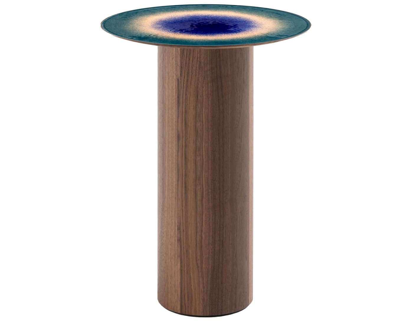Mangiafuoco Side Table / canaletto walnut / 13.75" diameter / 19" height - uranus