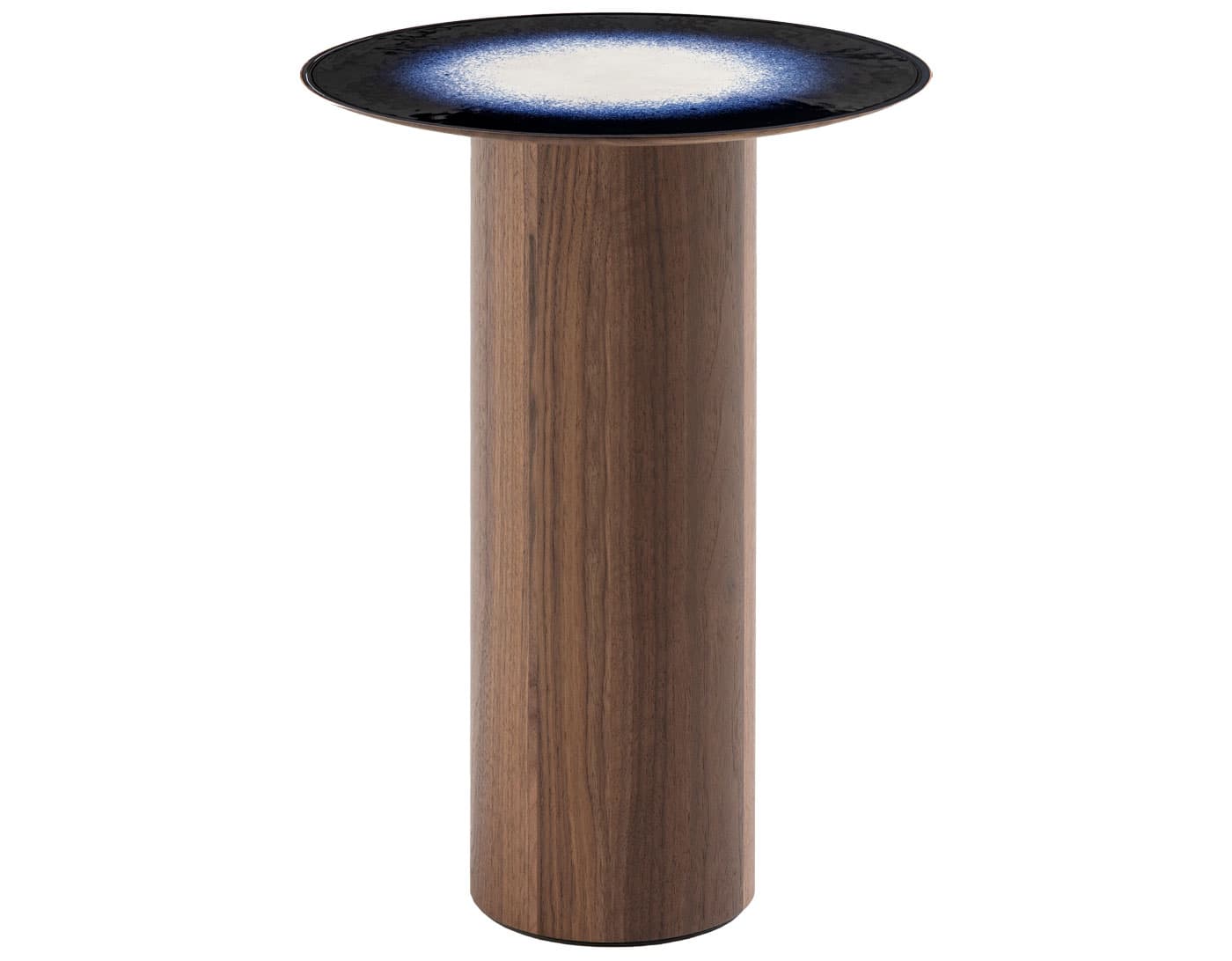 Mangiafuoco Side Table / canaletto walnut / 13.75" diameter / 19" height - neptune