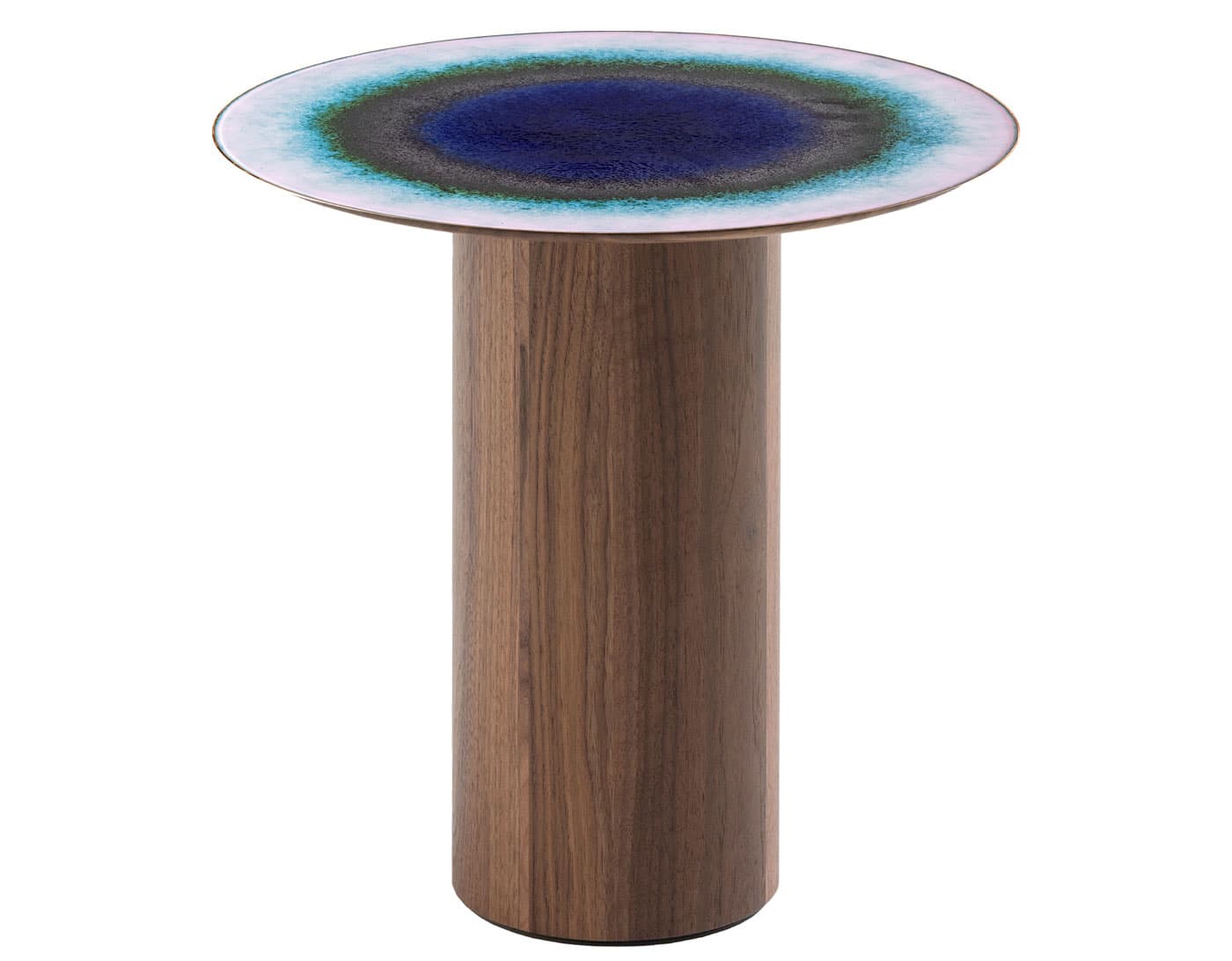 Mangiafuoco Side Table / canaletto walnut / 17.75" diameter / 17" height - venus