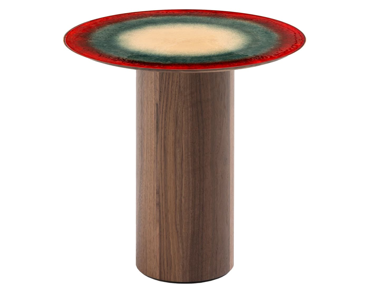 Mangiafuoco Side Table / canaletto walnut / 17.75" diameter / 17" height - jupiter