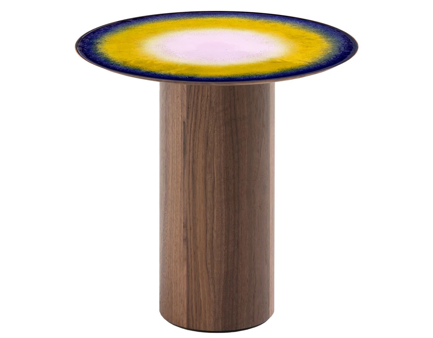 Mangiafuoco Side Table / canaletto walnut / 17.75" diameter / 17" height - saturn