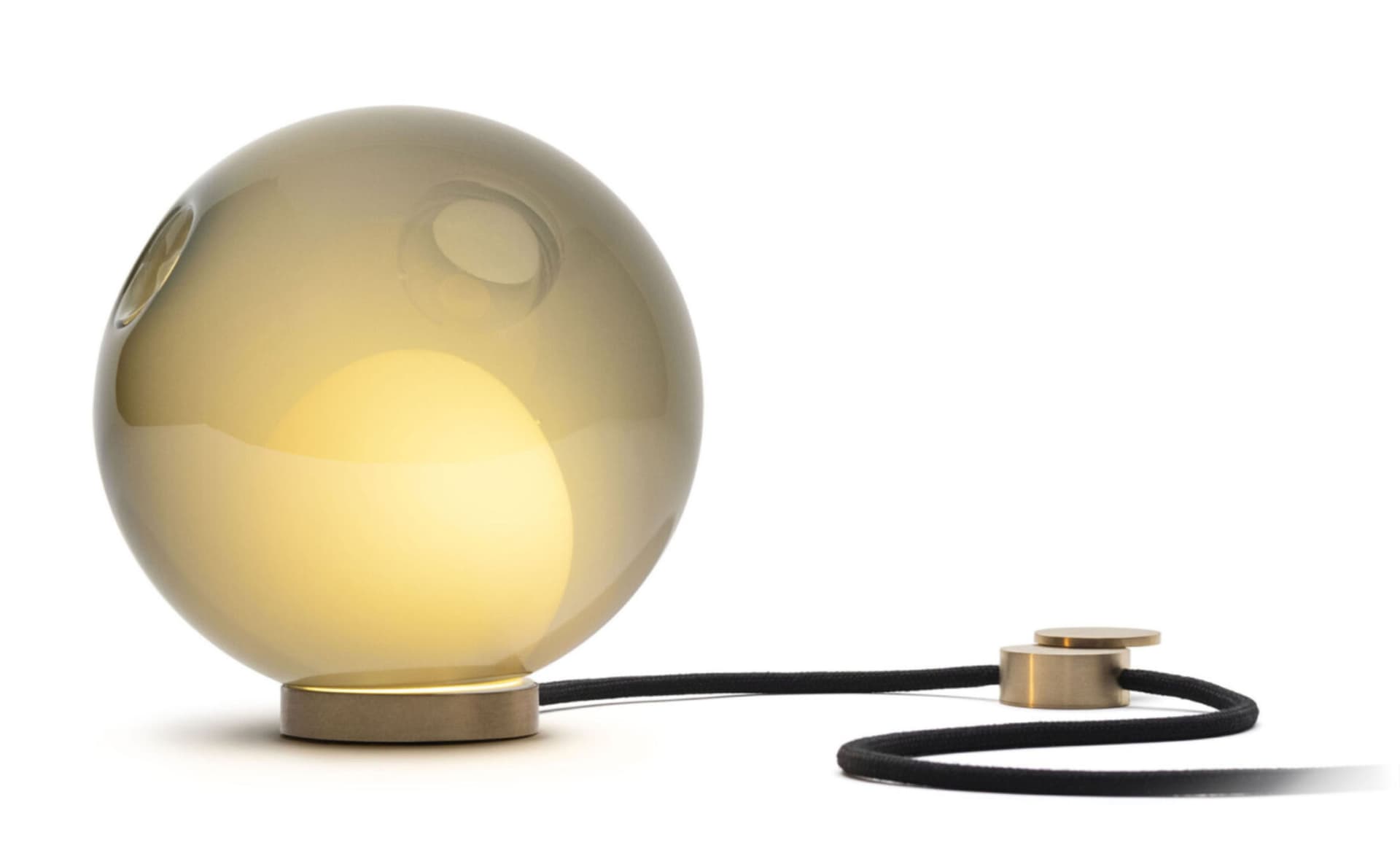 Bocci 28t Table Lamp / LED - 2500K / brass / opaque grey 2