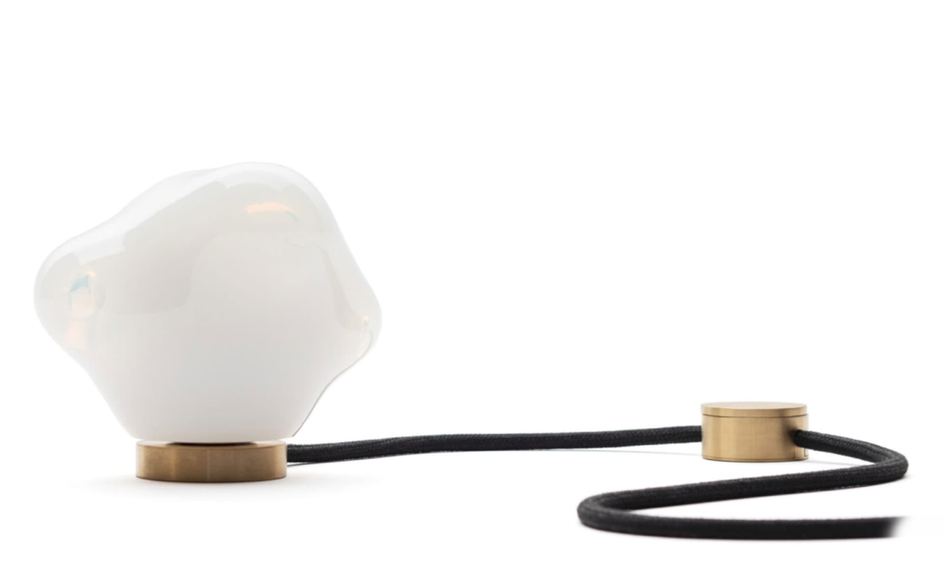 Bocci 57t Table Lamp / LED - 2500K / brass / white opaline