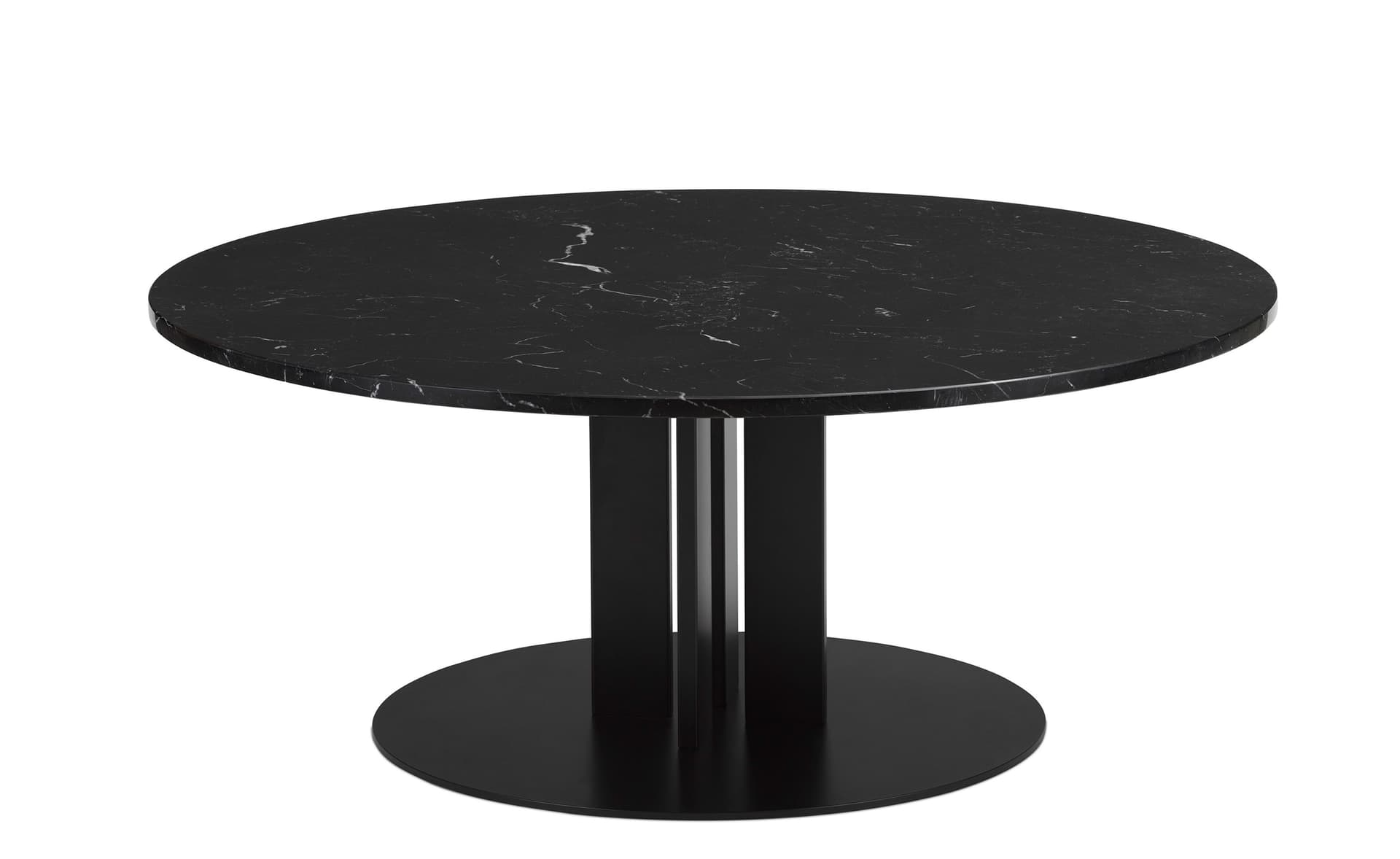 Scala Coffee Table / round - 43.3" diameter, black marble top