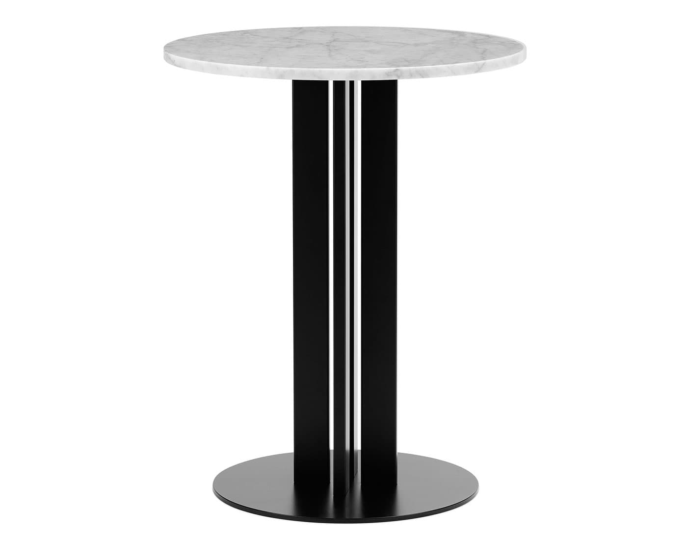 Scala Café Table / round - 23.6" diameter, white marble top