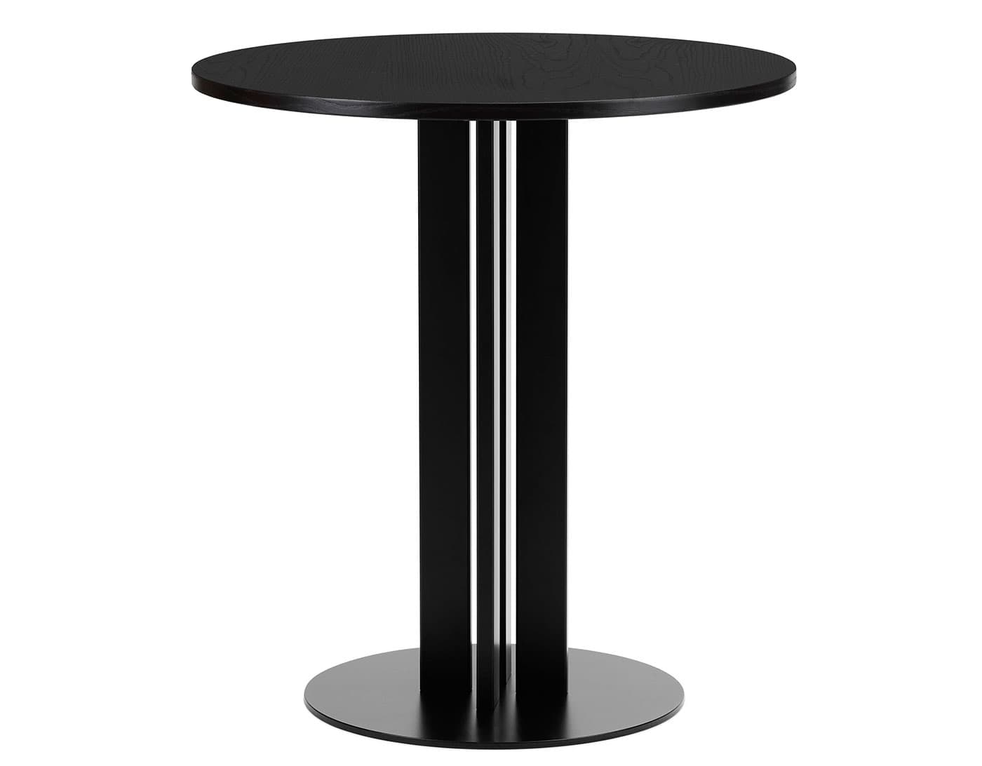 Scala Café Table / round - 27.6" diameter, black oak top