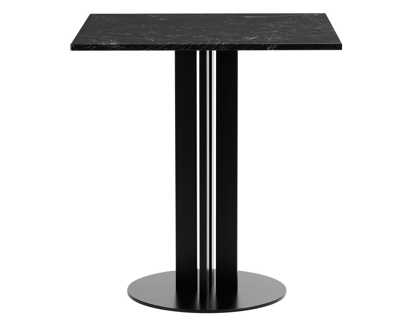 Scala Café Table / square - 27.6" x 27.6", black marble top