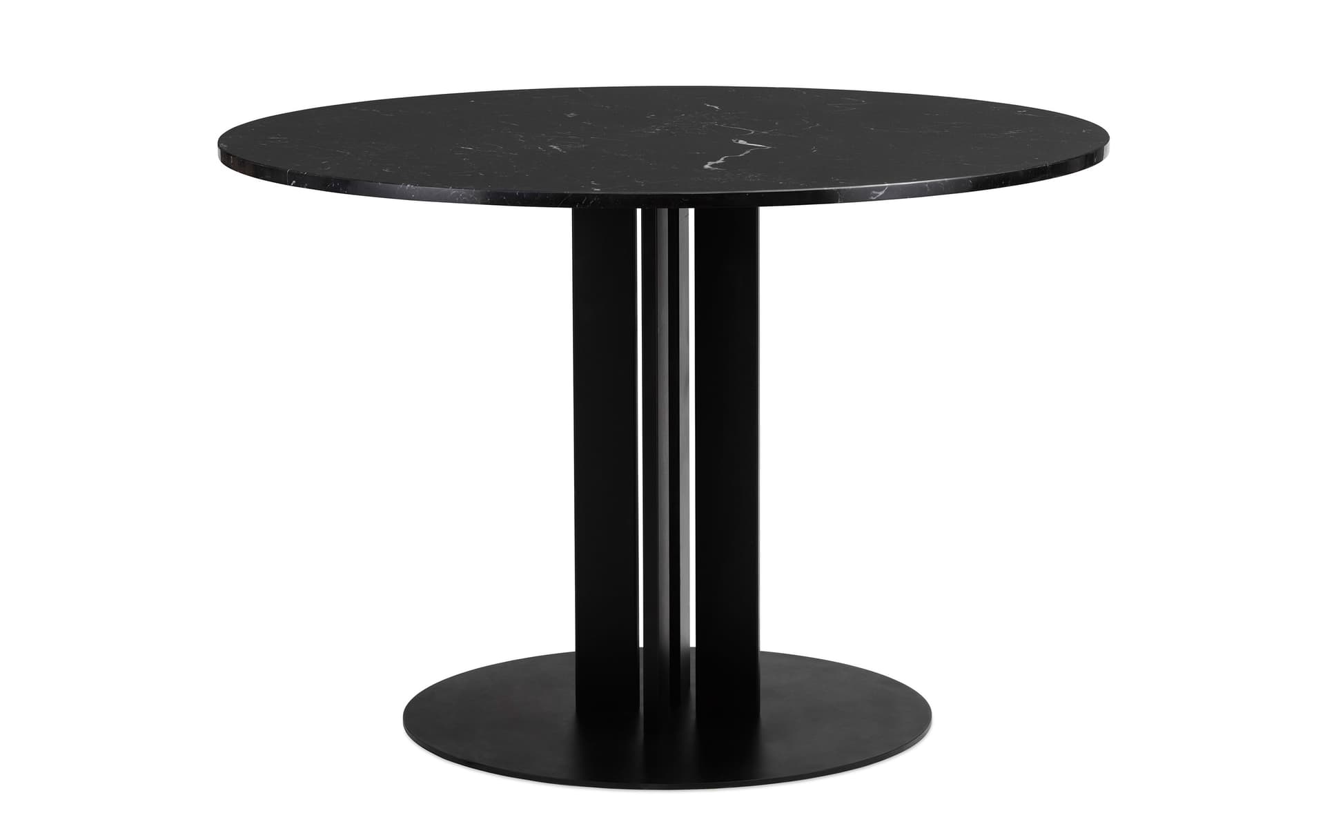 Scala Dining Table / round - 43.4" diameter, black marble top