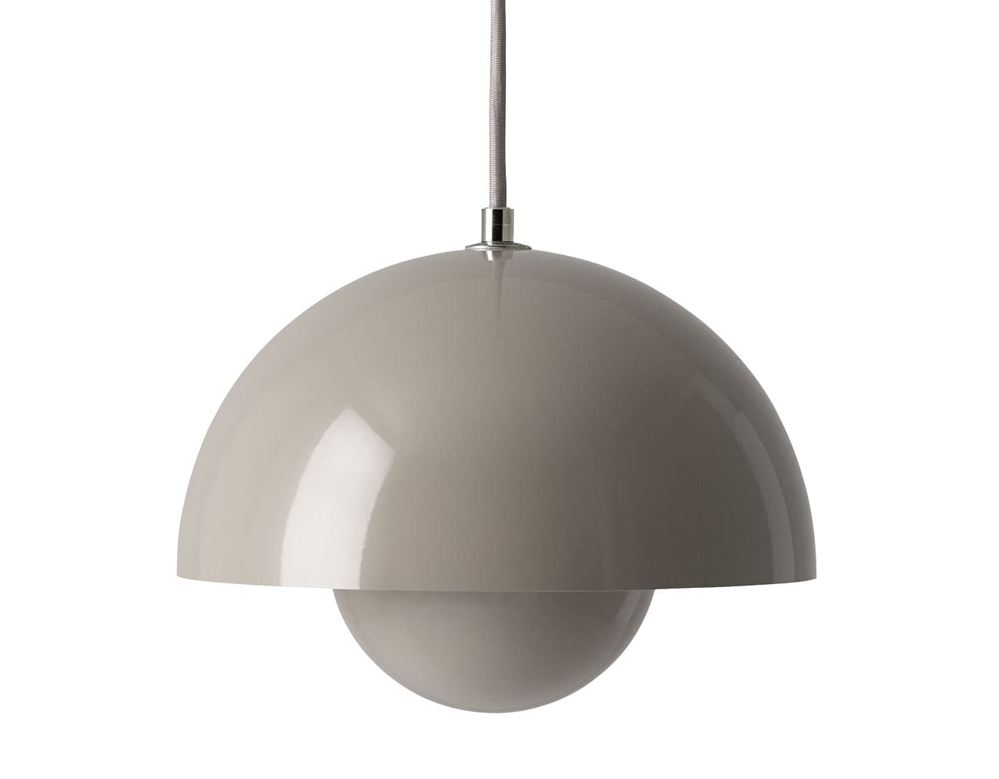 Flowerpot VP1 Pendant Lamp / grey beige / matching cord