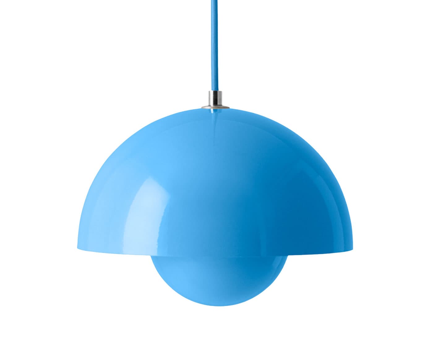 Flowerpot VP1 Pendant Lamp / swim blue / matching cord