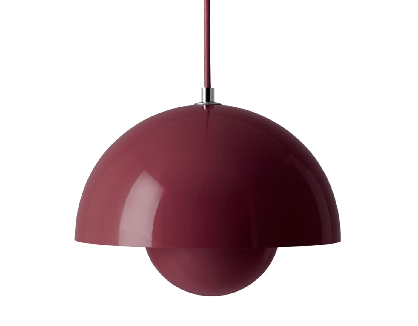 Flowerpot VP1 Pendant Lamp / dark plum / matching cord