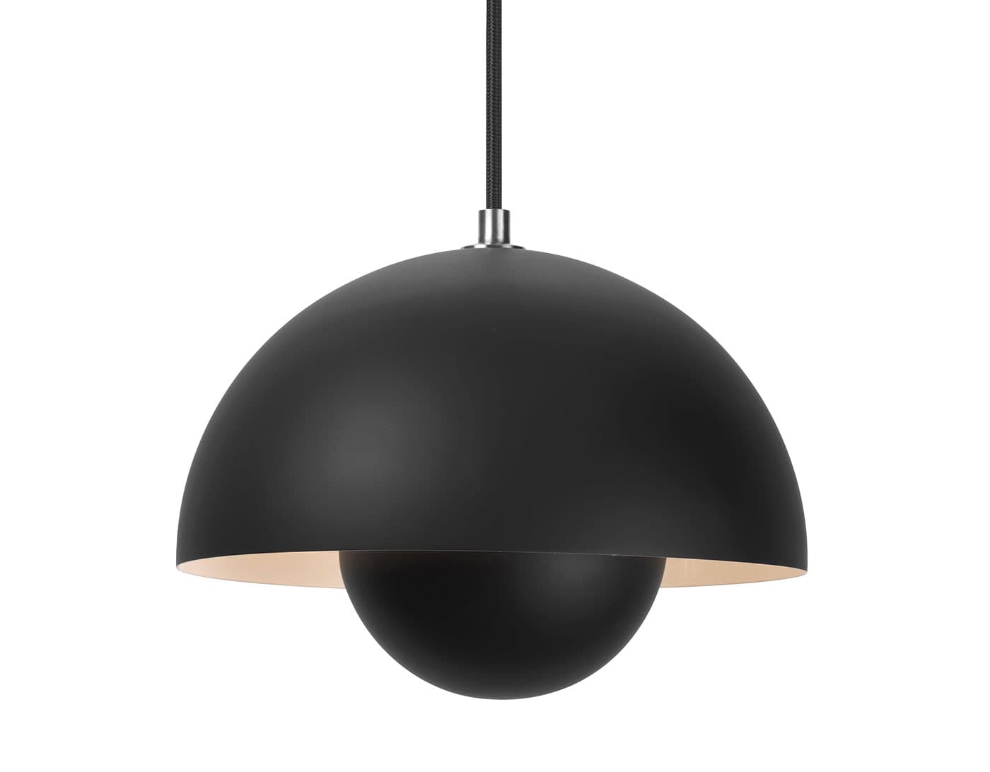 Flowerpot VP1 Pendant Lamp / matte black / matching cord