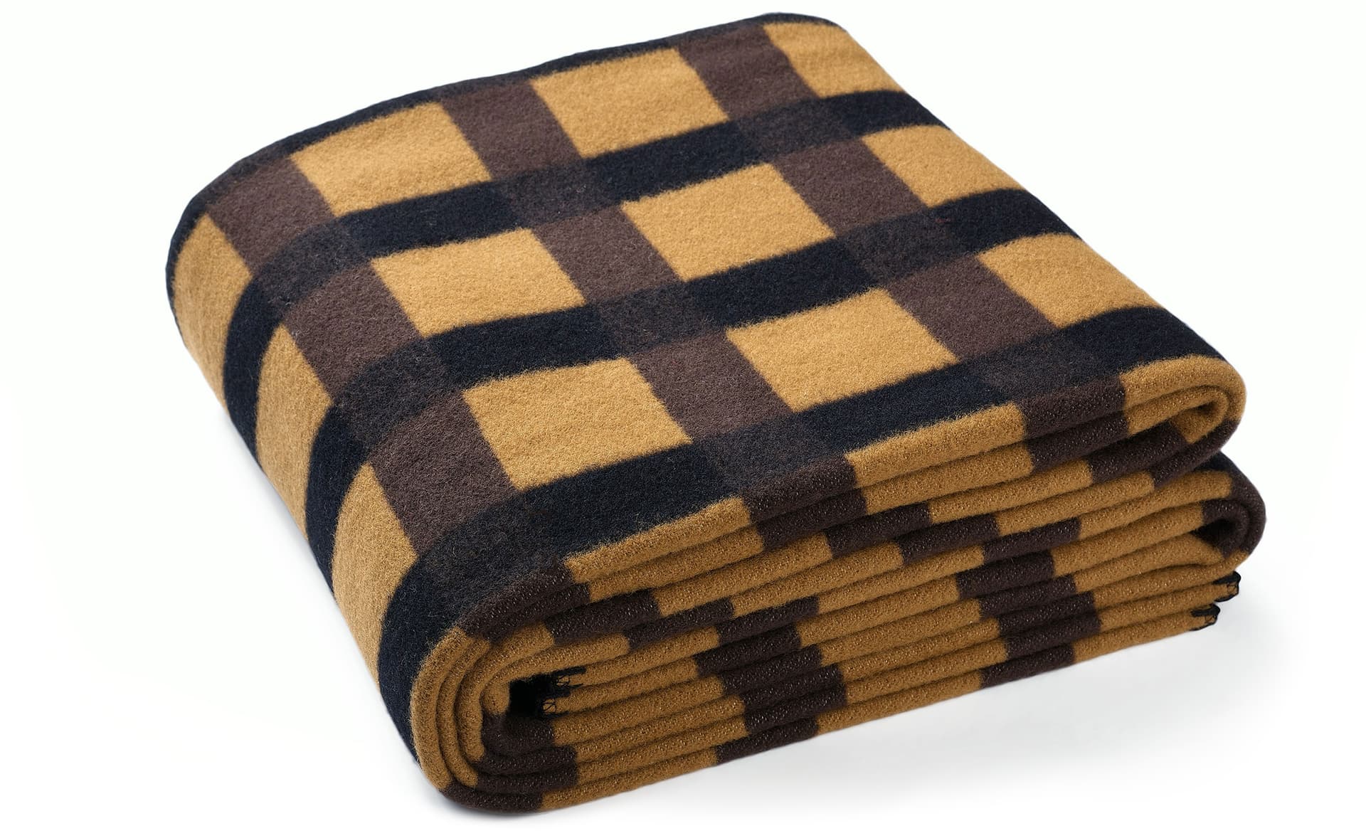 alexander girard throw blanket / brown check