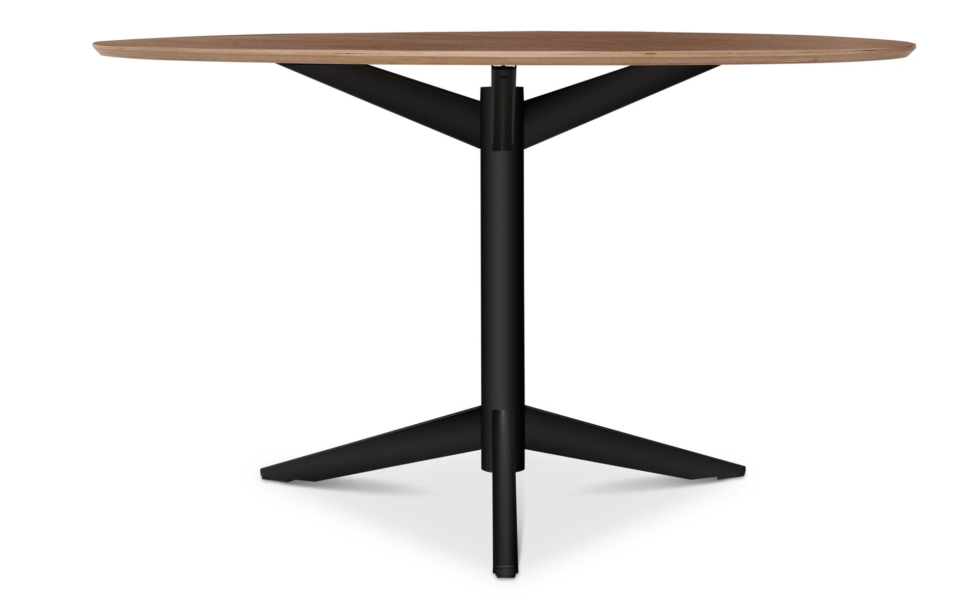 TE06 Dining Table / walnut - natural top / black base