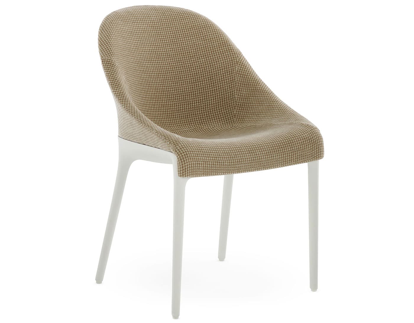 Eleganza Ela Chair / brummel - beige / white frame